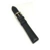 20mm Black Duke Alligator Embosed Leather Watch Band with Gold Buckle 